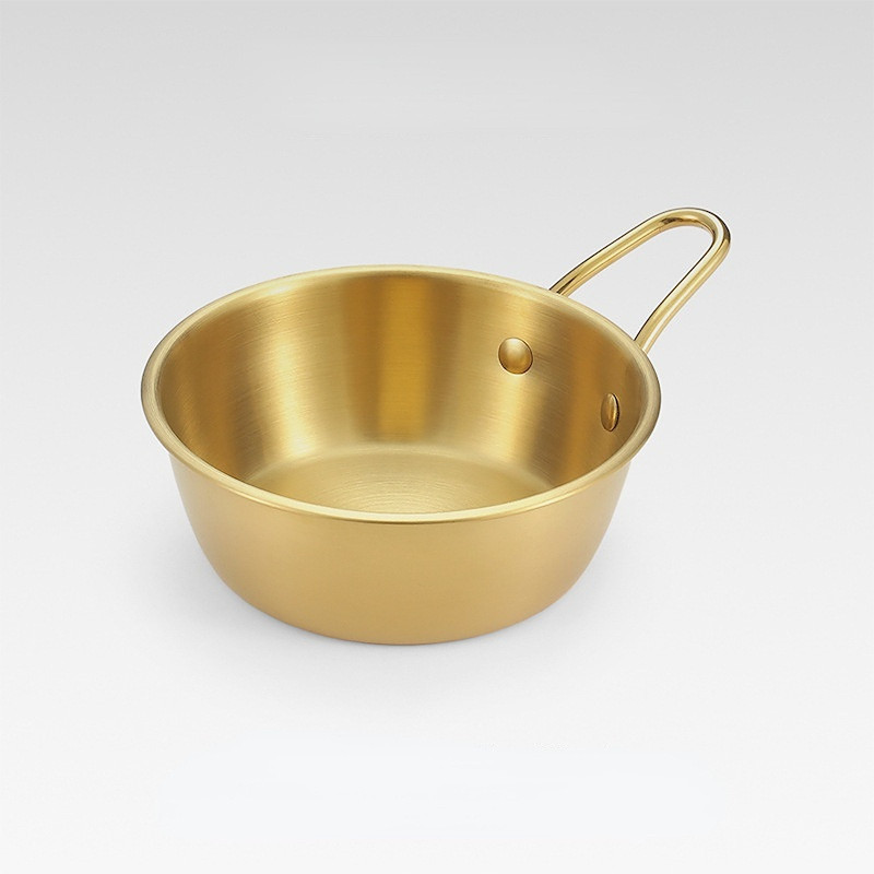 304 Roostevabast terasest kauss Maitsestusnõu Kuum pott kastmiskauss Toidukastme tass Korea riisiveinikauss käepidemega Köögilauanõud1