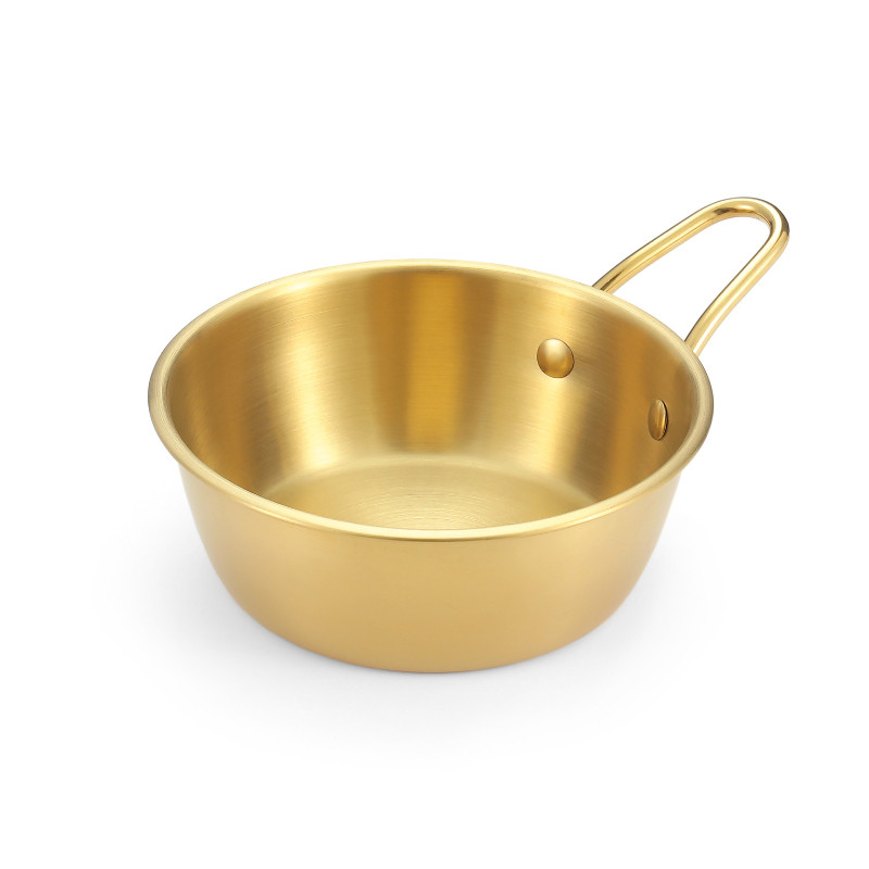 304 Roostevabast terasest kauss Maitsestusnõu Kuum pott kastmiskauss Toidukastme tass Korea riisiveinikauss käepidemega Köögilauanõud1