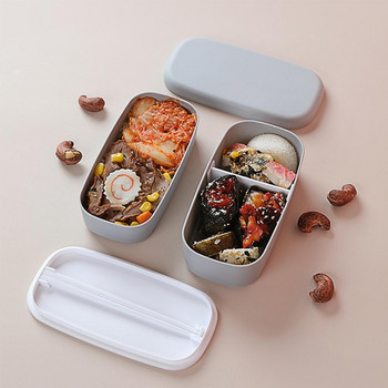 Κουτί μεσημεριανού γεύματος ιαπωνικού τύπου Bento Box Πλαστικό κουτί φύλαξης τροφίμων Ψυγείο διπλής στρώσης Φορητό παιδικό κουτί μεσημεριανού γεύματος Χονδρική