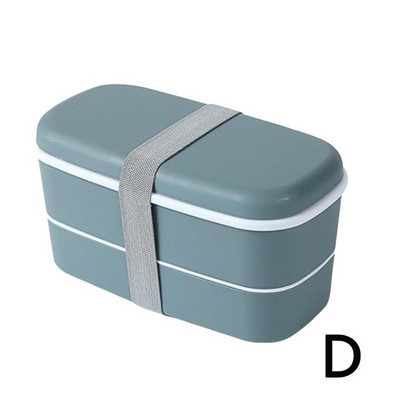 Kutija za ručak u japanskom stilu Bento kutija Plastična kutija za hladnjak za hranu Dvoslojna dječja prijenosna kutija za ručak na veliko