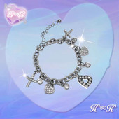 Y2k kiegészítők strasszos szerelem szív kereszt báj karkötők nőknek Egirl 2000-es évek Vintage fémszelet luxus tervező ékszerek