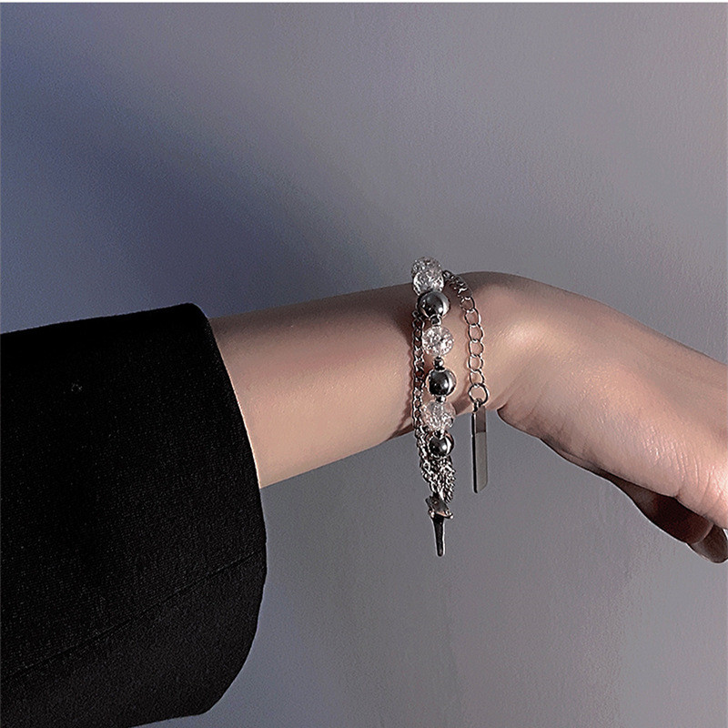Βραχιόλι Cross Star Rhinestone Frozen Crack με μεταλλικές χάντρες για γυναίκες Μόδα Cool αισθητικής γοητείας βραχιόλι 2022 Trend κοσμήματα δώρο