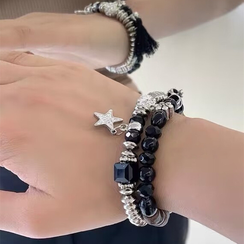 Strassz Csillag Pentagram Bojtgyöngyök Karkötő nőknek 2022 Trend Cool Charm Párok Karkötő Divatos Vintage Y2k Ékszerek Új