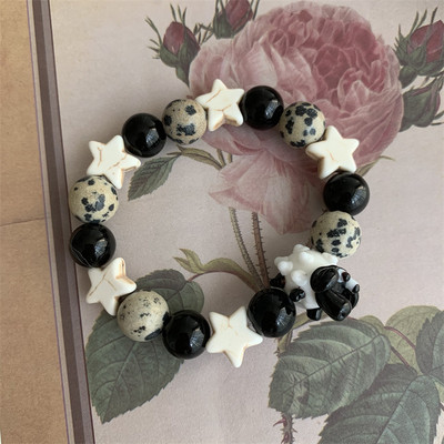 Γυναικείο ελαστικό βραχιόλι με χάντρες Sheep Star Pentagram για γυναίκες Δημιουργικά χαριτωμένα δροσερά vintage αξεσουάρ Harajuku μοντέρνα κοσμήματα