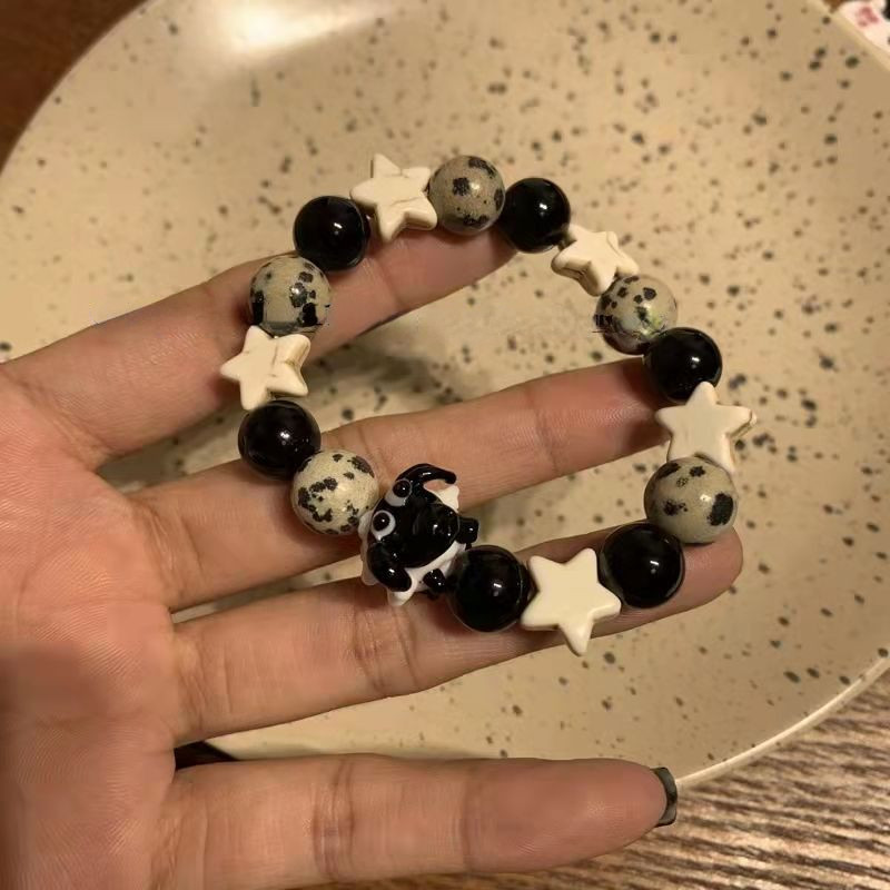Γυναικείο ελαστικό βραχιόλι με χάντρες Sheep Star Pentagram για γυναίκες Δημιουργικά χαριτωμένα δροσερά vintage αξεσουάρ Harajuku μοντέρνα κοσμήματα
