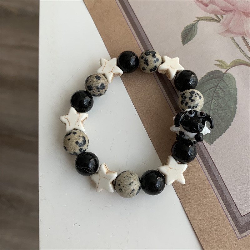 Γυναικείο ελαστικό βραχιόλι με χάντρες Sheep Star Pentagram για γυναίκες Δημιουργικά χαριτωμένα δροσερά vintage αξεσουάρ Harajuku μοντέρνα κοσμήματα