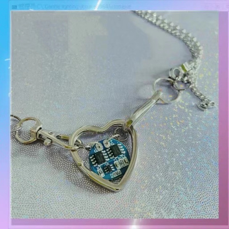 Y2K Jewelry Creative Electronic Chip Κρεμαστό Κολιέ Σχέδιο Μόδας Κολιέ Egirl Heart Φουτουριστικά Αξεσουάρ Αισθητικής 2000