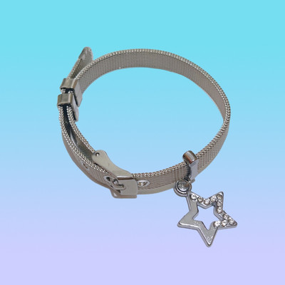 Harajuku Trend Rhinestone Hollow Star Pentagram Heart apyrankė moterims Šauni mada žavinga apyrankė Estetika Y2k papuošalai Nauja