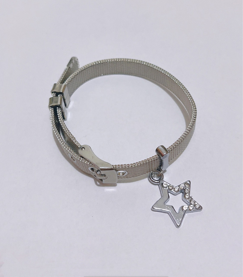 Harajuku Trend Rhinestone Hollow Star Pentagram szív karkötő nőknek Cool Fashion Charm karkötő Esztétika Y2k Ékszerek Új