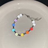 Jauna atstarojoša krāsaina krelles rokassprādze vīriešiem Sievietēm Foršs šarms Radošas modernas rotaslietas Hip Hop Rock Street Aksesuāri Dāvana