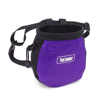 Rock Climbing Chalk Bag Boulder Αδιάβροχο μαγνήσιο σε σκόνη αποθήκευσης Ρυθμιζόμενη μέση Γυμναστική θήκη άρσης βαρών Εξοπλισμός γυμναστικής