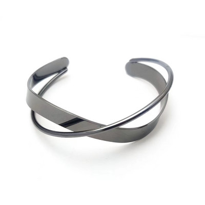 2022. Nova Boho široka manšeta Otvorena narukvica Punk Cool Psycho Sjajna prstenasta narukvica Ženski podesivi dodaci za zapešće Nakit za djevojke