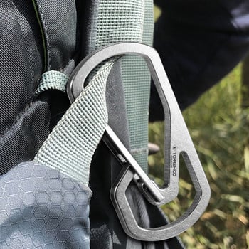 Μπρελόκ από Titanium Carabiner Δαχτυλίδι μπρελόκ Μπρελόκ Μέση Πεζοπορία Camp Mountaineering Hook Γάντζος γρήγορης αποδέσμευσης