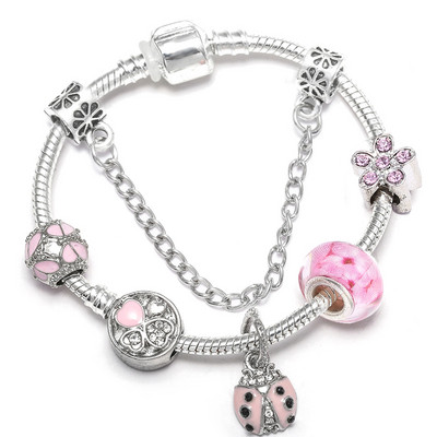 Vintage hõbedase värvi võlu käevõrud naistele naine DIY kristallhelmed brändi käevõru Pulseira ehete eripakkumine