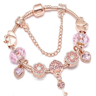 Vintage hõbedase värvi võlu käevõrud naistele naine DIY kristallhelmed brändi käevõru Pulseira ehete eripakkumine