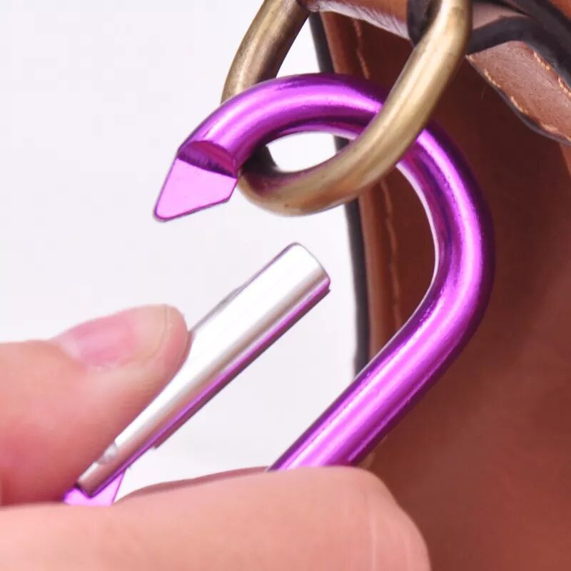 20GAB Alumīnija sakausējuma karabīnes atslēgu ķēdes klipsis atslēgu piekariņš āķis ūdens pudeles sprādze āra kempinga ceļojumu kāpšanas piederumi