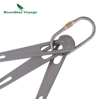 Boundless Voyage Titanium Carabiners Outdoor Camping Hook Pockle with Lock Climbing Accessories Quickdraws