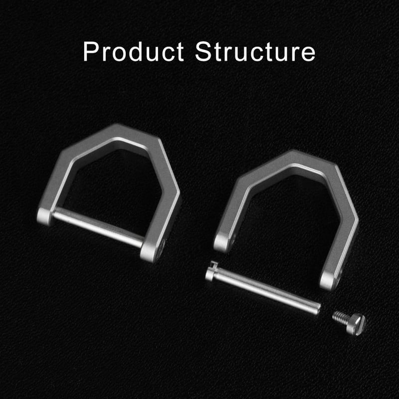 1 gab augstas kvalitātes viegls EDC rīks Augstas kvalitātes juvelierizstrādājumu sprādze, titāna atslēgu piekariņš, titāna pakava sprādze, automašīnas atslēgu piekariņš