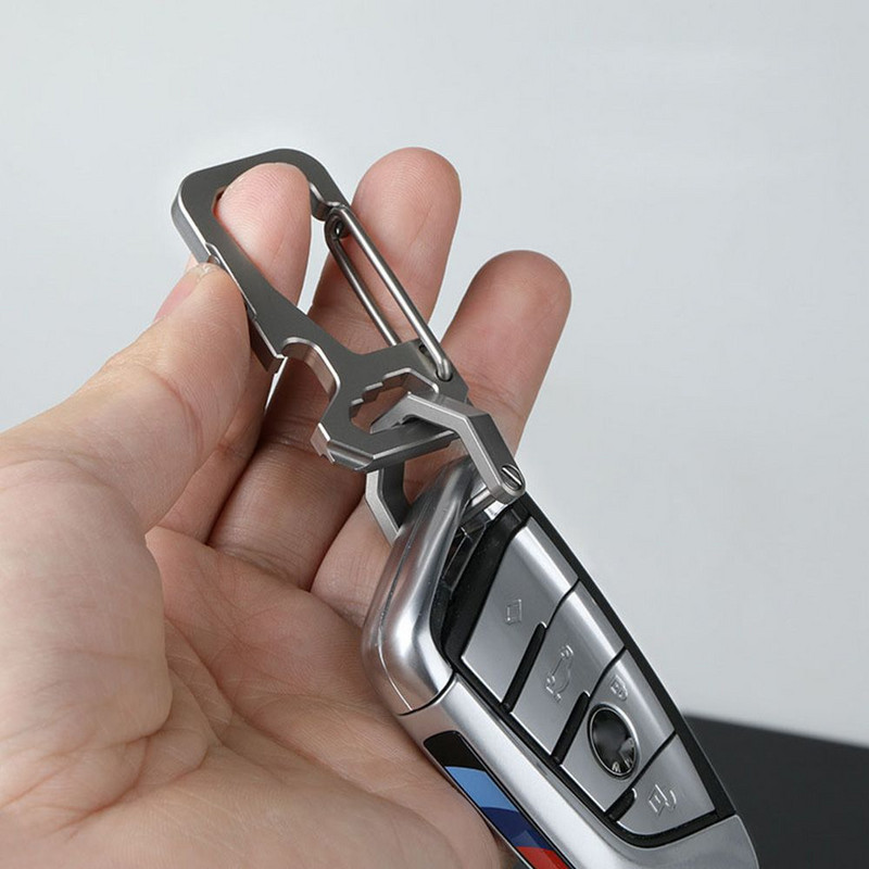 1 gab augstas kvalitātes viegls EDC rīks Augstas kvalitātes juvelierizstrādājumu sprādze, titāna atslēgu piekariņš, titāna pakava sprādze, automašīnas atslēgu piekariņš