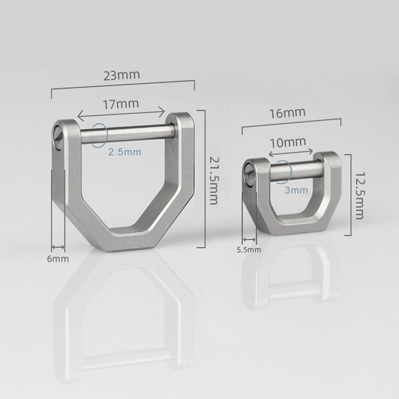 1 gab augstas kvalitātes viegls EDC rīks Augstas kvalitātes juvelierizstrādājumu sprādze, titāna atslēgu piekariņš, titāna pakava sprādze, automašīnas atslēgu piekariņš