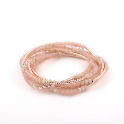 Jauna dizaina vintage krāsaina dabīgā akmens pērlīšu rokassprādze ar rokām rokām Bohēmijas etniski daudzslāņu ietīšana rokassprādzes rotaslietas dāvana