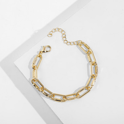 Sieviešu rokassprādze zelta krāsā, bieza, kupla ķēdes rokassprādzes Jauna modes šarmu rokassprādze sievietēm Hip Hop rotaslietas