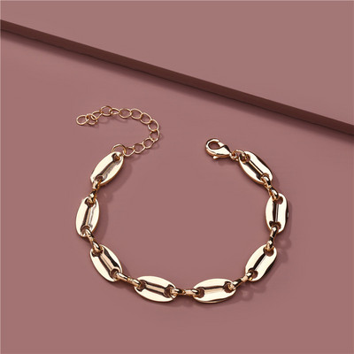 Sieviešu rokassprādze zelta krāsā, bieza, kupla ķēdes rokassprādzes Jauna modes šarmu rokassprādze sievietēm Hip Hop rotaslietas