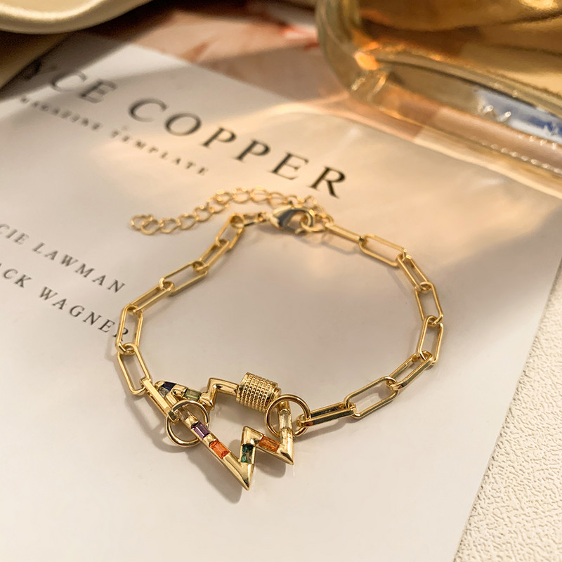 Boho πολύχρωμο βραχιόλι με πέτρα ζιργκόν με κρύσταλλο με κούμπωμα πεταλούδα για γυναίκες Βραχιόλι με αλυσίδα για ζευγάρια Κοσμήματα