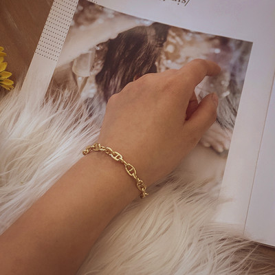 Punk Multistyle Zelta Krāsa Metāla Čūskas Link Ķēdes Rokassprādzes Sievietēm Modes Virve Figaro Rokassprādzes Hip Hop Rotaslietas Dāvana