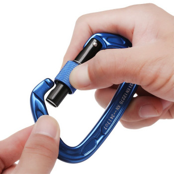 1PC Mountaineering Caving Rock Climbing Carabiner D Shapty Safety Master Screw Lock Buckle Escalade Equipement 12/23/24/25KN