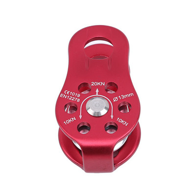 Āra ceļojumu komplekti kāpšanas virves skriemelis, viens fiksēts alpīnisma virves kāpšanas izdzīvošanas aprīkojums