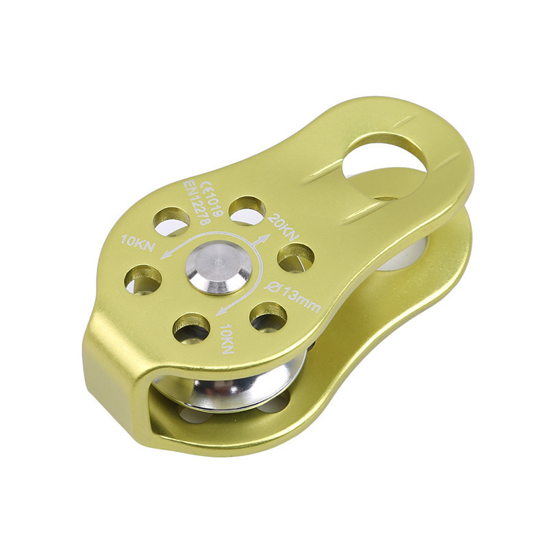 Āra ceļojumu komplekti kāpšanas virves skriemelis, viens fiksēts alpīnisma virves kāpšanas izdzīvošanas aprīkojums