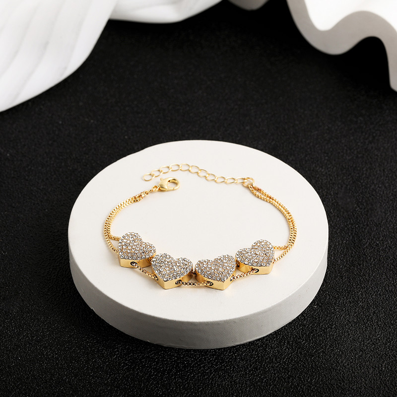 Luksusa sniegpārsliņu tauriņu sirds šarms CZ rokassprādzes rokassprādze sievietēm zelta krāsas divslāņu ķēdes aproces uz rokām rotaslietas dāvana