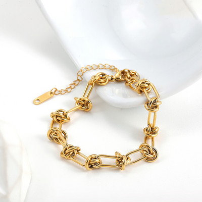 Modna narukvica sa zmijskim lancem za žene Metalni kubanski lanac od nehrđajućeg čelika s kristalnim teniskim narukvicama na ruci Nakit