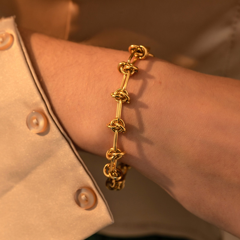 Modna narukvica sa zmijskim lancem za žene Metalni kubanski lanac od nehrđajućeg čelika s kristalnim teniskim narukvicama na ruci Nakit