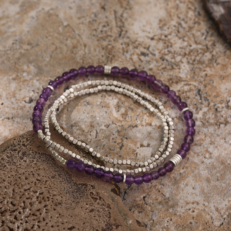 Vintage gyöngyökkel díszített természetes kőből készült elasztikus pulzera kézzel készített karkötő nőknek Báj többrétegű négyzet alakú gyöngyök karkötők női ékszerek