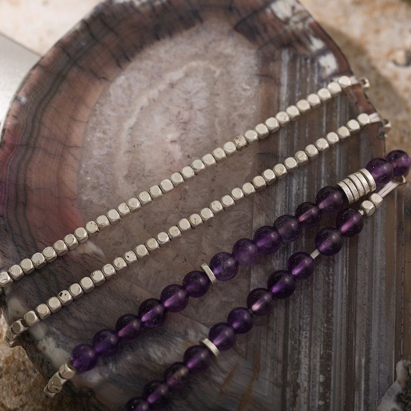 Vintage gyöngyökkel díszített természetes kőből készült elasztikus pulzera kézzel készített karkötő nőknek Báj többrétegű négyzet alakú gyöngyök karkötők női ékszerek