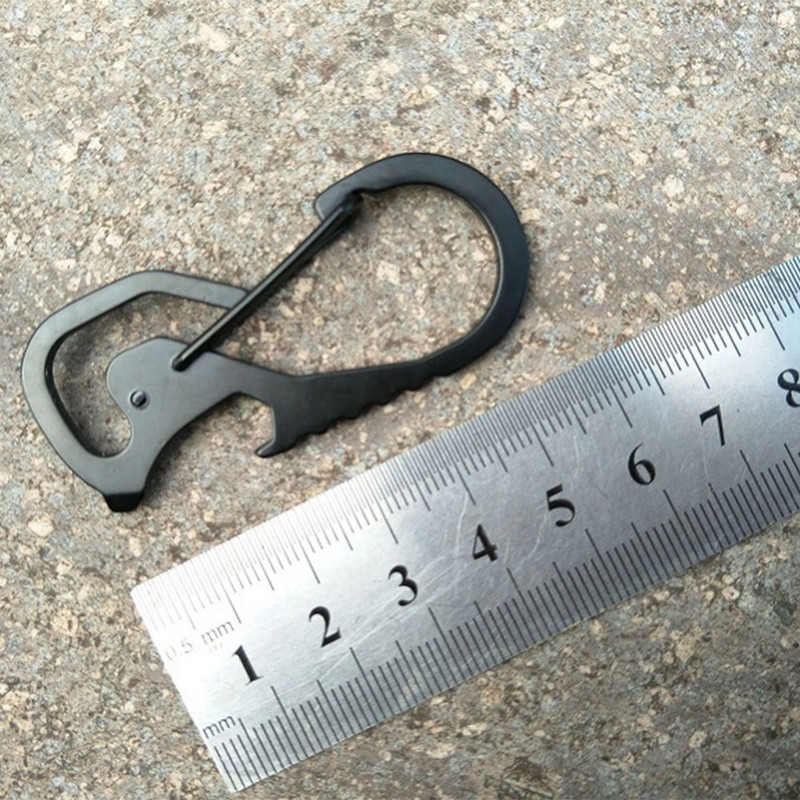 Lauko įrankiai Daugiafunkcis atsuktuvas karabino dangtelio keltuvas šešiakampis atsuktuvas butelių atidarytuvas Raktų pakabuko žiedas laipiojimo priedai