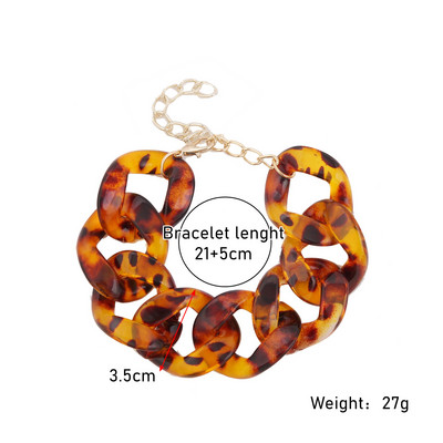 Πανκ χιπ χοπ στριφτές κουβανέζικες αλυσίδες βραχιόλια για γυναίκες Charm ρητίνη ακρυλικό χοντρό χοντρό μάτισμα με αλυσίδα βραχιόλι στο χέρι Κοσμήματα