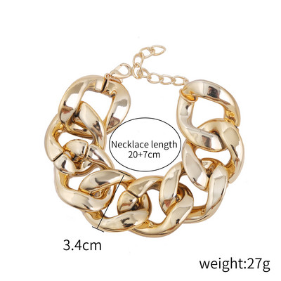 Πανκ χιπ χοπ στριφτές κουβανέζικες αλυσίδες βραχιόλια για γυναίκες Charm ρητίνη ακρυλικό χοντρό χοντρό μάτισμα με αλυσίδα βραχιόλι στο χέρι Κοσμήματα