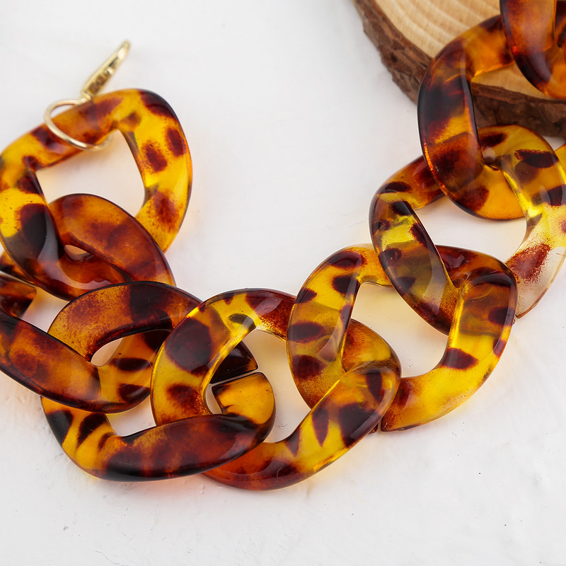 Πανκ χιπ χοπ στριφτές κουβανέζικες αλυσίδες βραχιόλια για γυναίκες Charm ρητίνη ακρυλικό χοντρό χοντρό μάτισμα με αλυσίδα βραχιόλι στο χέρι Κοσμήματα