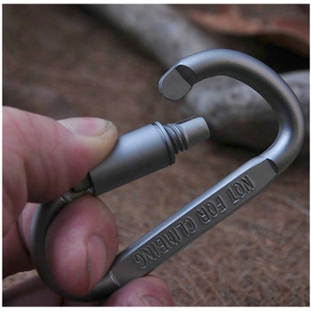 1PC D-образен карабинер за къмпинг Алуминиева сплав Заключваща кука Пръстен Ключ Катерене Къмпинг на открито Инструменти за катерене Аксесоари