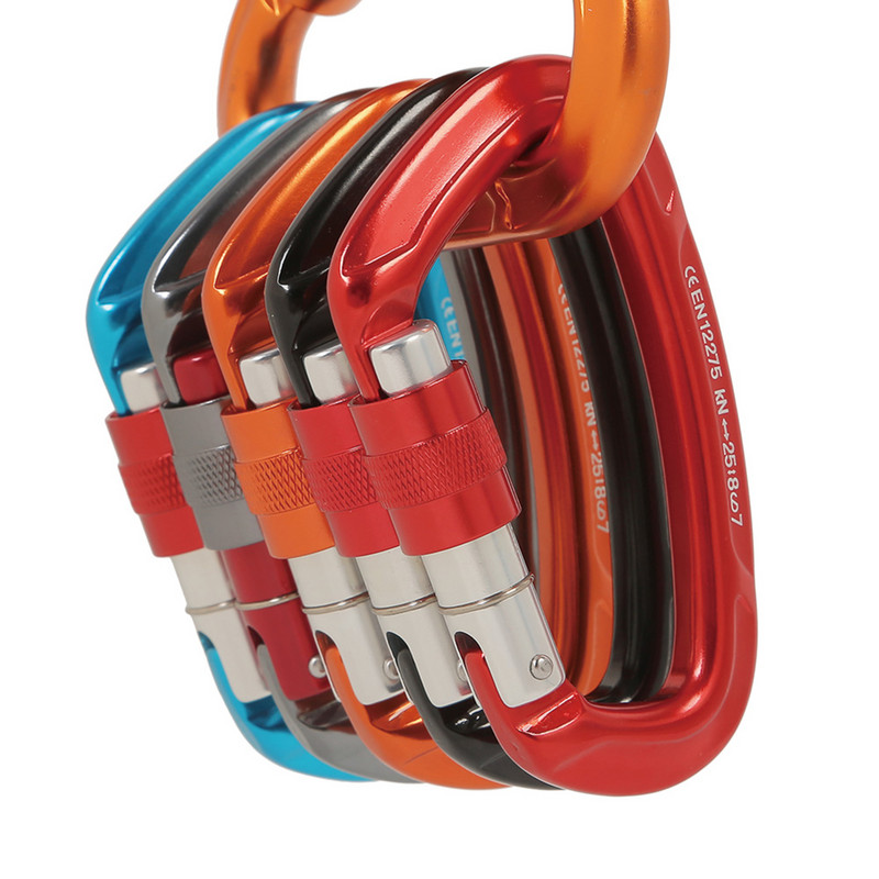 35KN Aviatsiooni alumiiniumsulamist karabiin libisemisvastane välikämping ronimine turvaklamber Pandla konks ellujäämistööriist välitingimustes