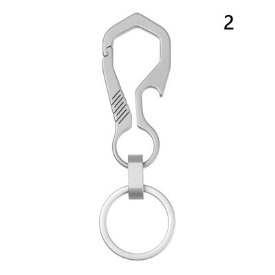 1 vnt tikro titano raktų pakabukas, pritaikytas itin lengvas EDC raktų pakabukų laikiklis Titano lydinio žiedas automobilio raktų pakabuko įrankiai