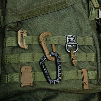 5 τμχ 8,5 εκ. Τακτική πόρπη σακιδίου πλάτης Fast Tactical Carabiner Πλαστικό άγκιστρο σχήματος D Mosqueton EDC Εργαλείο για υπαίθριο κάμπινγκ