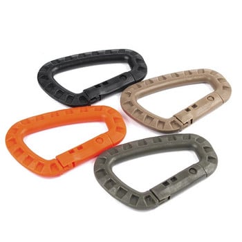 5 τμχ 8,5 εκ. Τακτική πόρπη σακιδίου πλάτης Fast Tactical Carabiner Πλαστικό άγκιστρο σχήματος D Mosqueton EDC Εργαλείο για υπαίθριο κάμπινγκ