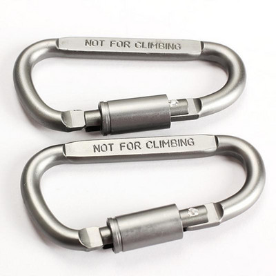 Set cleme carabiner din aliaj de aluminiu cataramă carabină de pescuit cataramă pentru rucsac Cataramă îndrăzneață de înaltă calitate 8 cm cu blocare instrumente de alpinism de tip D