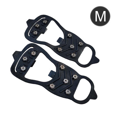 1 pár 8 fogas csúszásgátló jégfogó tüske téli hegymászó csúszásgátló hótüskék markolat kapcsok a cipők felett, takarók Crampon Dropship