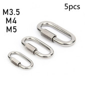 5db 304 rozsdamentes acél M3 M4 M5 kempingkapcsok Karabiner túlélve Csattal kültéri kapocs összekötő gyűrűk túrázási kellékek