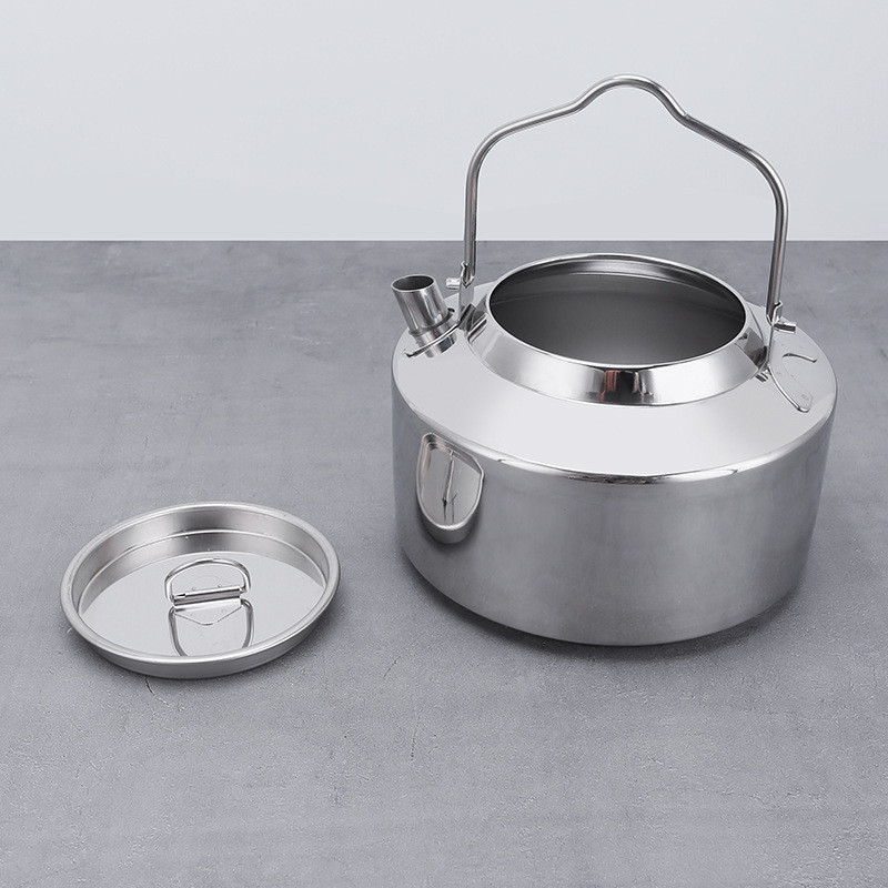 1,2 l nerūsējošā tērauda mugursoma tējkanna āra izturīgai augstas kvalitātes tējkanna